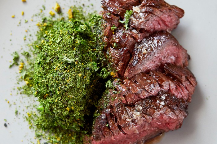 Bavette Steak Recipe with Creamed Kale