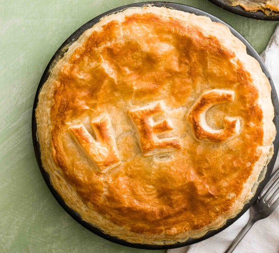 Vegetarian Pot Pie Recipe with Leeks and Cheese