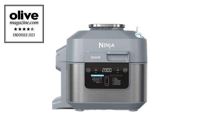 Ninja Speedi multicooker product image with olive accreditation badge