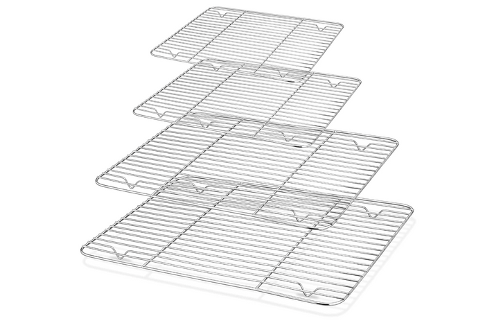 four cooling racks hovering on each other