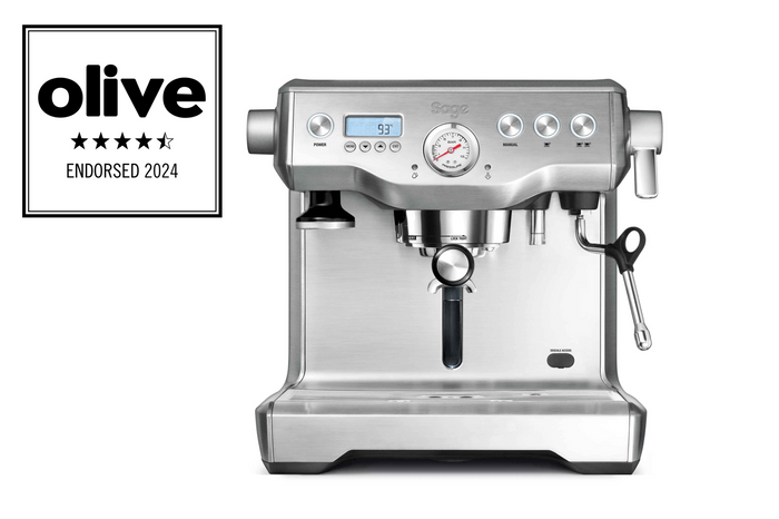 Sage the Dual Boiler Sage the Dual Boiler with olive accreditation badge