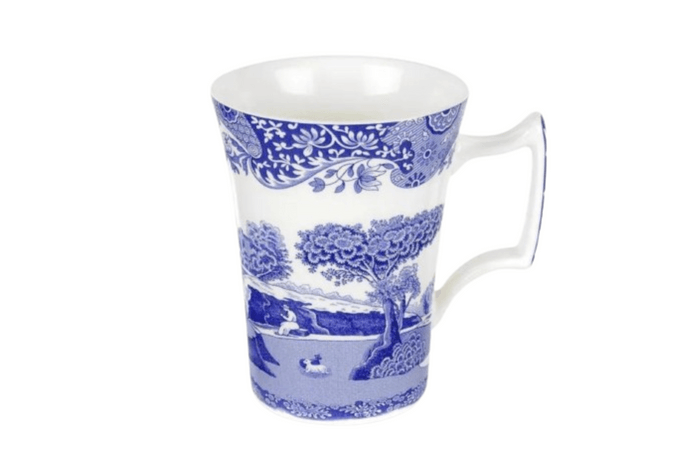 Spode Blue Italian Cottage set of four best coffee mugs